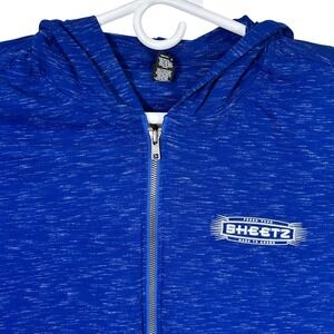 Sheetz Employee Mens 3XL Blue Heathered Zip Up Hoodie Lightweight Performance